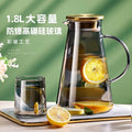 玻璃耐高温凉水杯果茶壶大容量冰水壶凉茶壶套装家用凉水壶冷水壶High-Temperature-Resistant Glass Water Cup, Fruit Tea Pot, Large-Capacity Ice Water Pitcher, Herbal Tea Pot Set, Household Water Pitcher, Cold Water Pitcher