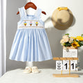 夏季女童无袖打揽连衣裙精美刺绣公主裙女宝宝背带裙Summer Sleeveless Wrap Dress for Girls, Exquisitely Embroidered Princess Dress, Baby Girl Overalls