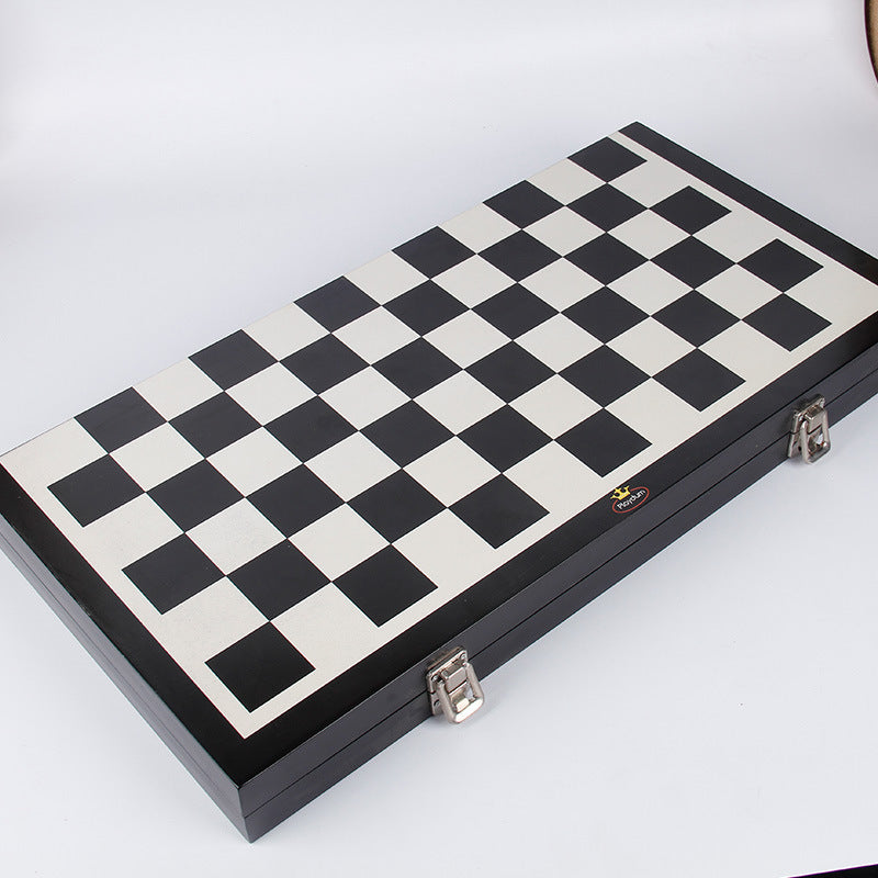 国际跳棋双陆棋 皮制双陆棋 折叠真皮双陆棋International Draughts Backgammon Leather Backgammon Folding Genuine Leather Backgammon