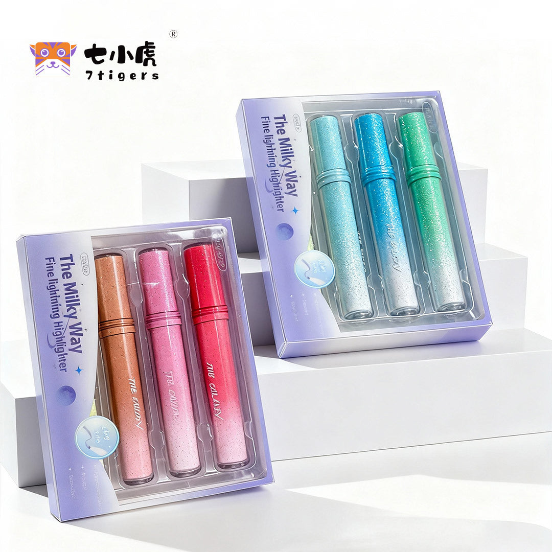 炫彩星空眼线笔防汗不晕染硬头新手易画眼线液笔黑色棕色Glamorous Starry Sky Eyeliner Pen – Sweat-proof and smudge-proof, with a firm tip for easy application by beginners. Liquid eyeliner pen in black and brown.