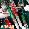 圣诞节儿童小礼物新款圆珠笔学生奖励礼品学生文具按动笔十色笔New Christmas Gifts for Kids: Ballpoint Pens, Student Rewards, Student Stationery, Push-Button Pens, 10-Color Pens