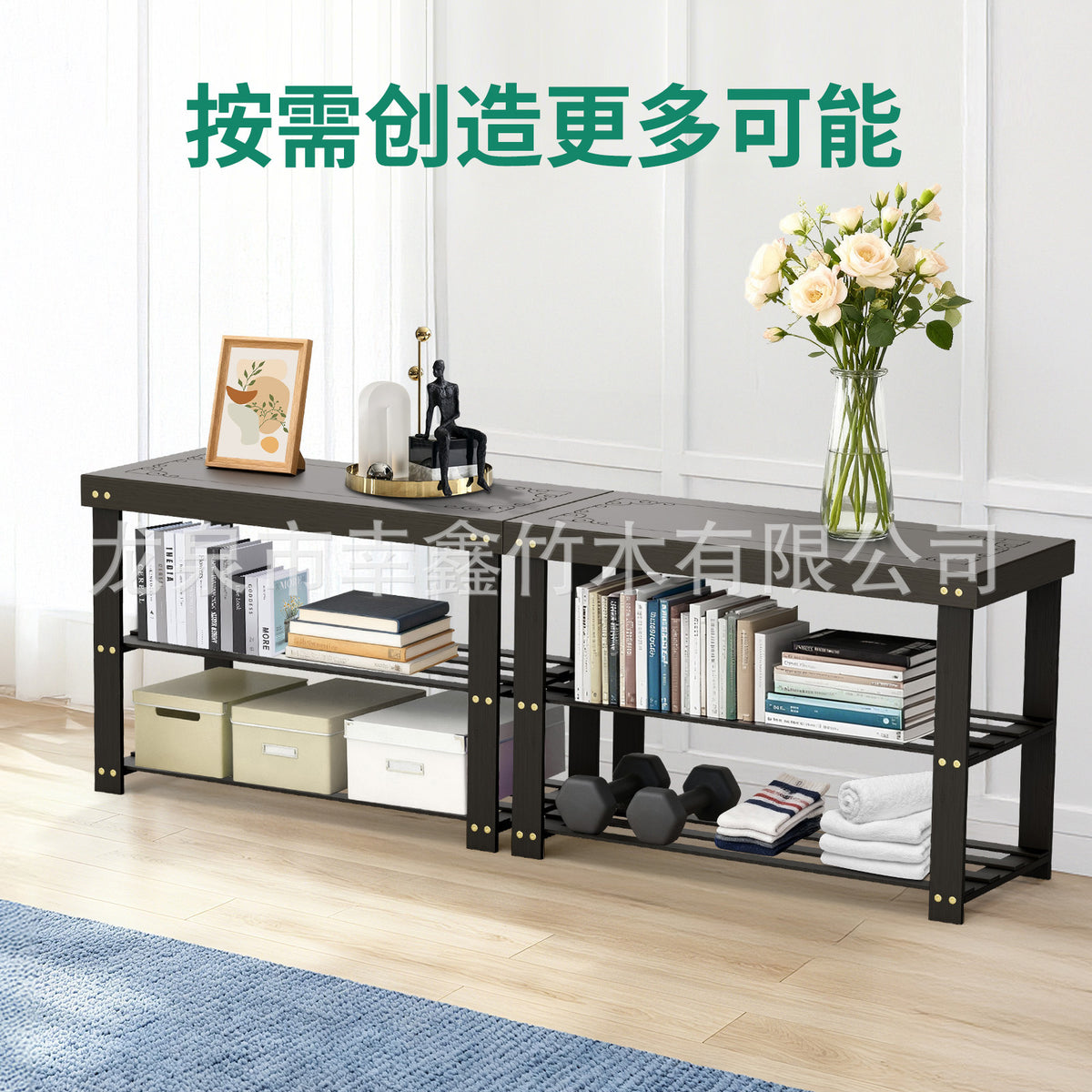 换鞋凳家用入户门口穿鞋凳多功能多层一体鞋架可坐式床尾实木鞋柜Shoe bench for the home; entryway shoe bench; multifunctional, multi-tiered all-in-one shoe rack; sit-down shoe cabinet for the foot of the bed; solid wood shoe cabinet