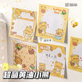 MOKA魔卡便利贴ins风高颜值黄油小熊造型便签纸学生索引贴MOKA Magic Card Sticky Notes: Instagram-Style, Eye-Catching, Cute Bear-Shaped Sticky Notes for Students and Indexing