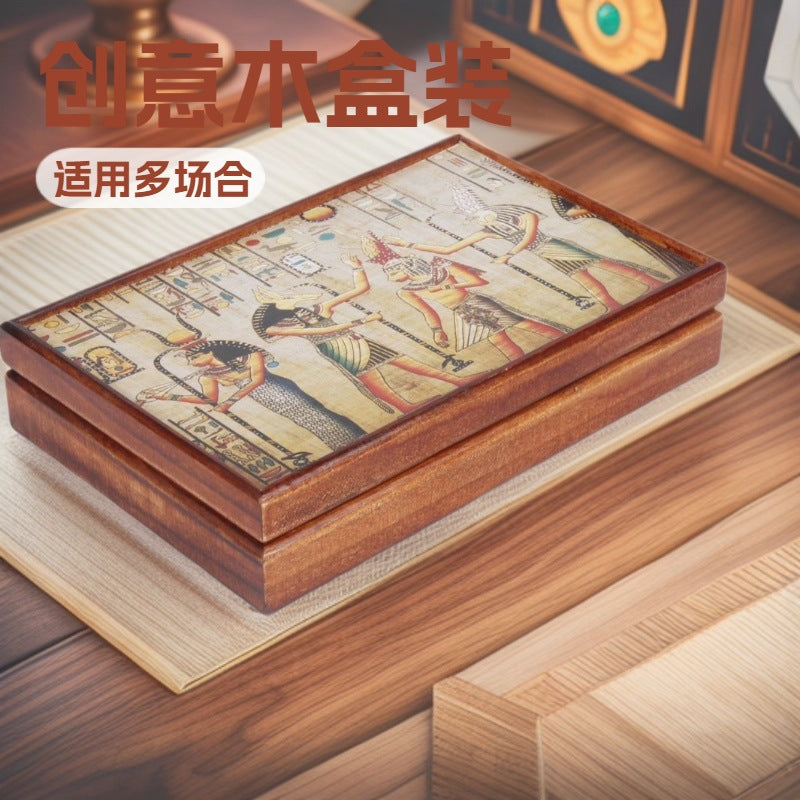 扑克套装木盒 木制创意包装盒 游戏木盒 Poker Set Wooden Box, Creative Wooden Gift Box, Wooden Game Box