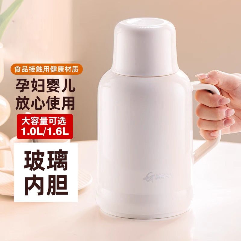 冬季玻璃内胆保温壶宿舍学生大容量热水壶家用热水瓶办公室小暖壶Winter-Ready Glass-Lined Insulated Kettle for Dorm Students, Large-Capacity Hot Water Kettle, Household Thermos, Office Mini Kettle