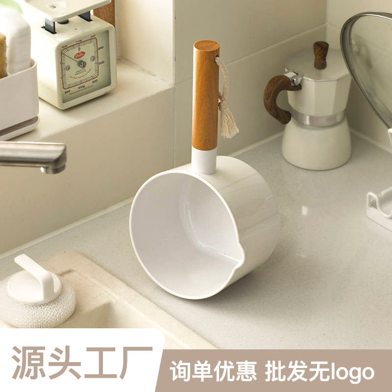 水勺厨房舀水瓢家用加厚长柄塑料多用途大号家居创意加深水舀子Water Scoop, Kitchen Ladle, Household Use, Thickened Long-Handled Plastic, Multi-purpose, Large Size, Creative Deep Water Scoop
