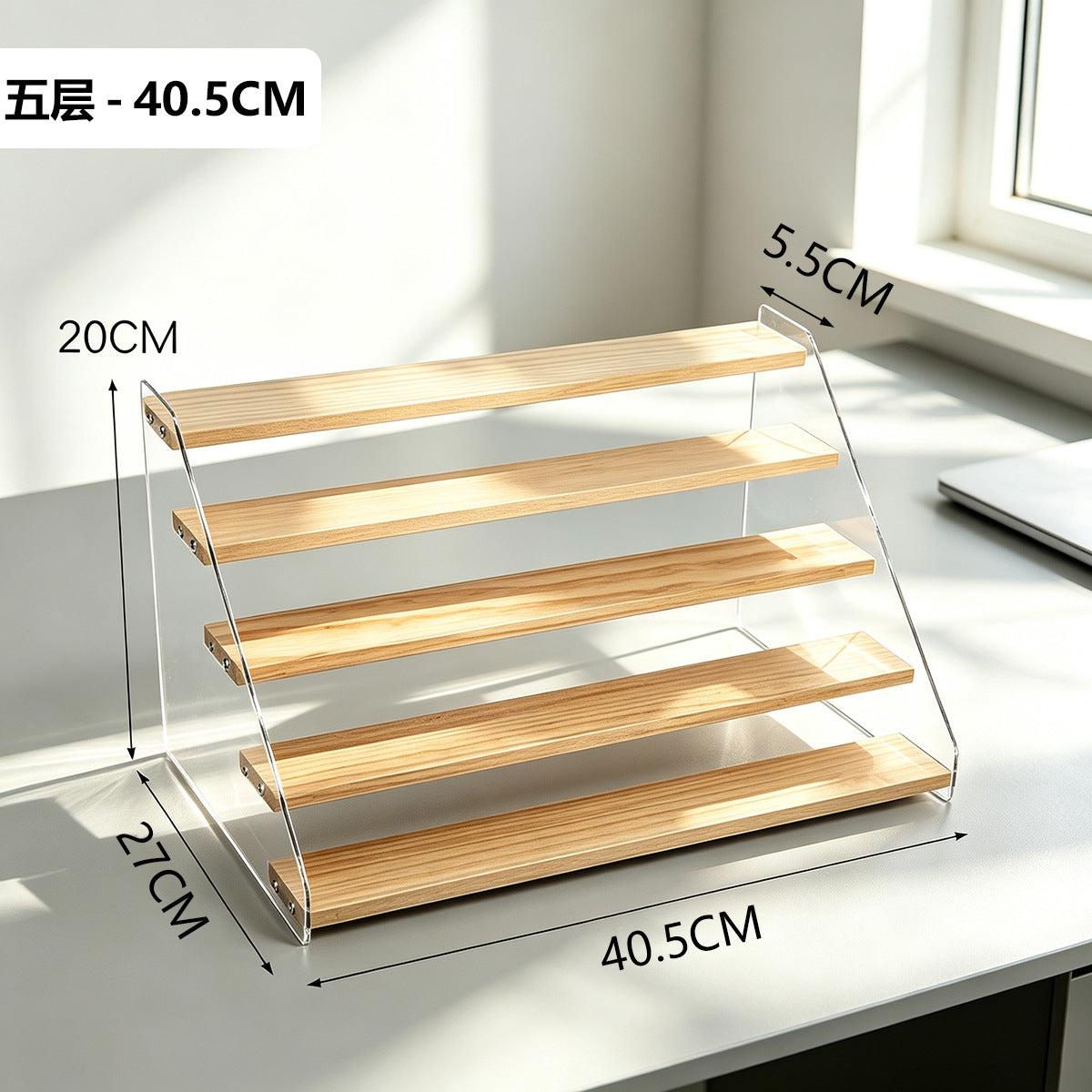 阶梯展示架多层桌面亚克力透明简约置物架手办玩具绿植摆件陈列架Stepped display stand – multi-tiered tabletop acrylic transparent minimalist shelving unit for figurines, toys, houseplants and decorative items