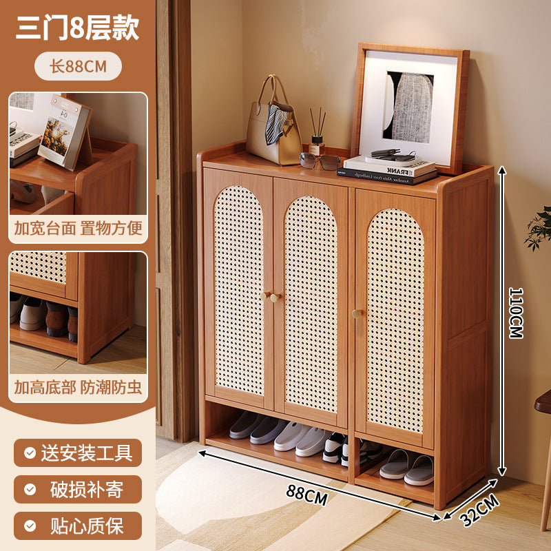鞋柜家用门口一体多层简易玄关收纳置物架轻奢家居大容量防尘鞋架Shoe Cabinet: Simple, Multi-Tiered All-in-One Entryway Storage Unit for the Home – Light Luxury Style, Large Capacity, Dust-Proof Shoe Rack