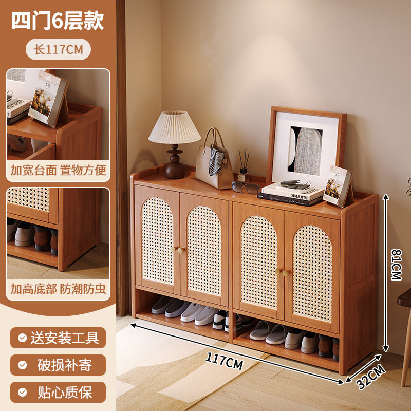 鞋柜家用门口一体多层简易玄关收纳置物架轻奢家居大容量防尘鞋架Shoe Cabinet: Simple, Multi-Tiered All-in-One Entryway Storage Unit for the Home – Light Luxury Style, Large Capacity, Dust-Proof Shoe Rack