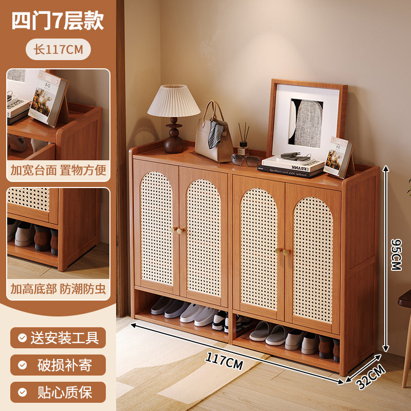 鞋柜家用门口一体多层简易玄关收纳置物架轻奢家居大容量防尘鞋架Shoe Cabinet: Simple, Multi-Tiered All-in-One Entryway Storage Unit for the Home – Light Luxury Style, Large Capacity, Dust-Proof Shoe Rack