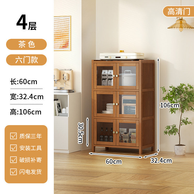 餐边柜靠墙一体储物柜中古风多功能茶水柜客厅Wall-mounted sideboard with integrated storage unit – vintage-style multifunctional tea cabinet for the living room