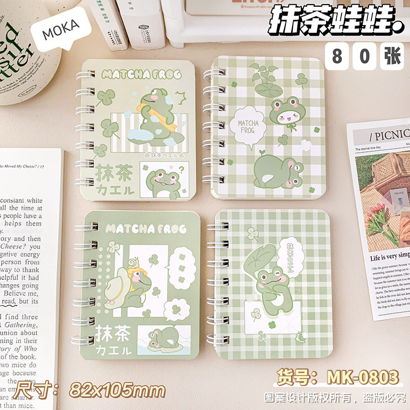 可爱卡通高颜值A7侧翻线圈本学生小本子迷你笔记本便携办公记事本 Cute, Cartoon-Style, High-Quality A7 Side-Folding Spiral Notebook—Student Notebook, Mini Notebook, Portable Office Notepad