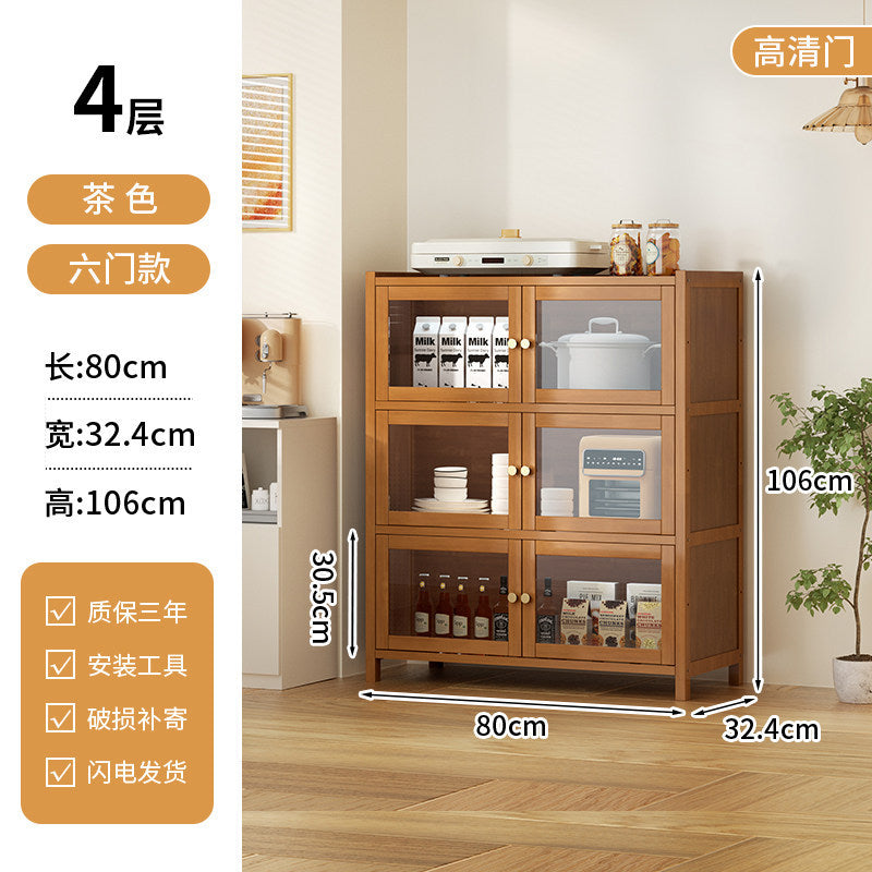 餐边柜靠墙一体储物柜中古风多功能茶水柜客厅Wall-mounted sideboard with integrated storage unit – vintage-style multifunctional tea cabinet for the living room