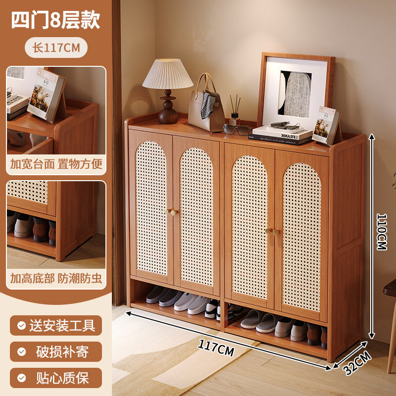 鞋柜家用门口一体多层简易玄关收纳置物架轻奢家居大容量防尘鞋架Shoe Cabinet: Simple, Multi-Tiered All-in-One Entryway Storage Unit for the Home – Light Luxury Style, Large Capacity, Dust-Proof Shoe Rack