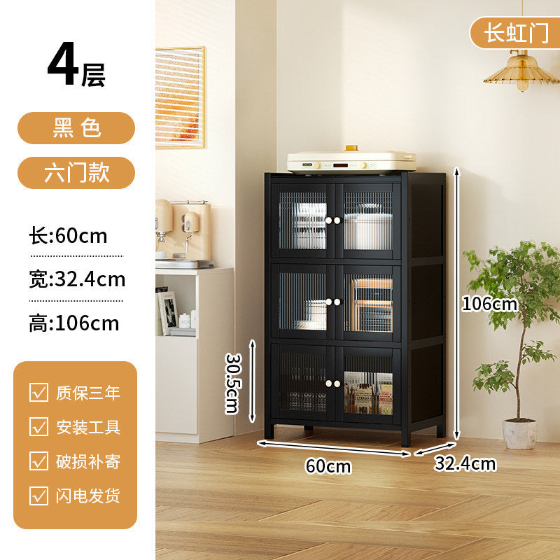 餐边柜靠墙一体储物柜中古风多功能茶水柜客厅Wall-mounted sideboard with integrated storage unit – vintage-style multifunctional tea cabinet for the living room