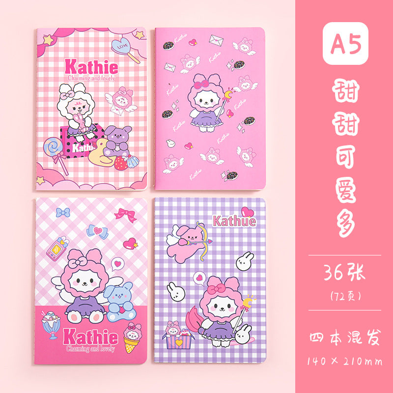 魔卡文化创意A5车线本可爱卡通图案笔记本学生学习文具手帐MoKa Cultural & Creative A5 Stitched Notebook with Cute Cartoon Designs—Student Study Stationery and Planner