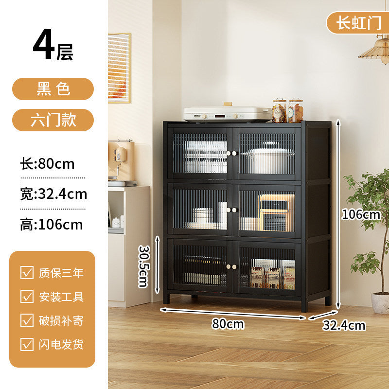 餐边柜靠墙一体储物柜中古风多功能茶水柜客厅Wall-mounted sideboard with integrated storage unit – vintage-style multifunctional tea cabinet for the living room