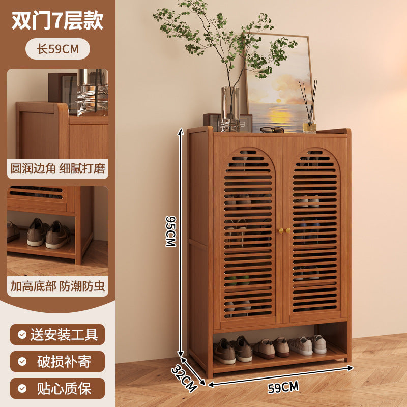 鞋柜家用门口一体多层简易玄关收纳置物架轻奢家居大容量防尘鞋架Shoe Cabinet: Simple, Multi-Tiered All-in-One Entryway Storage Unit for the Home – Light Luxury Style, Large Capacity, Dust-Proof Shoe Rack