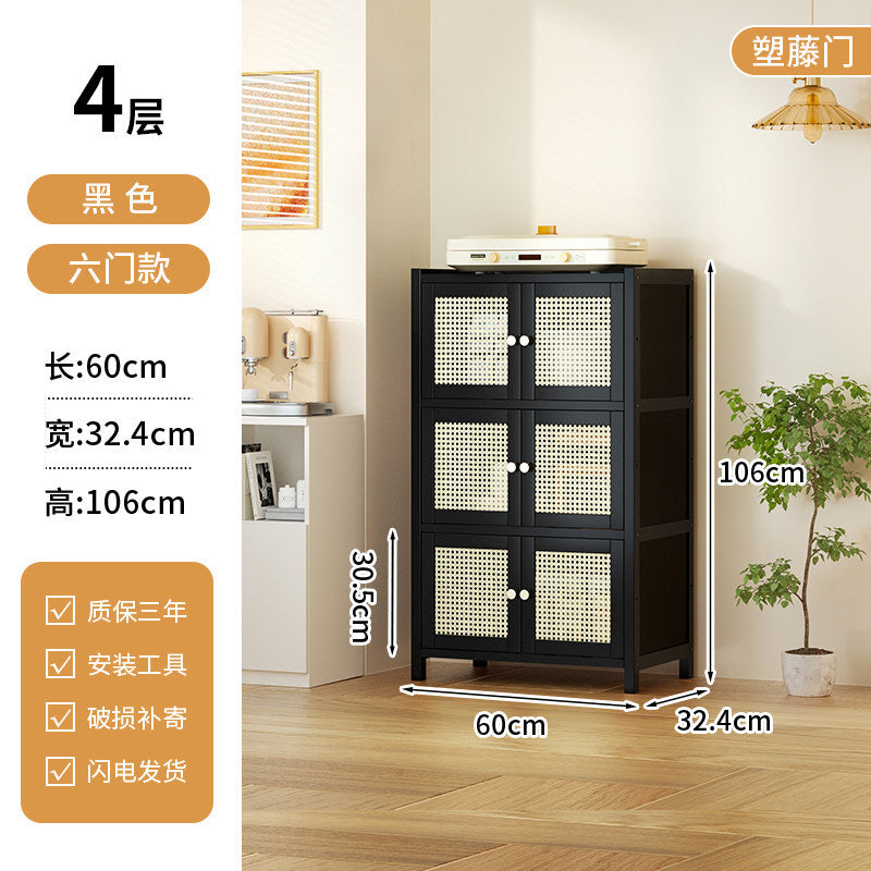 餐边柜靠墙一体储物柜中古风多功能茶水柜客厅Wall-mounted sideboard with integrated storage unit – vintage-style multifunctional tea cabinet for the living room