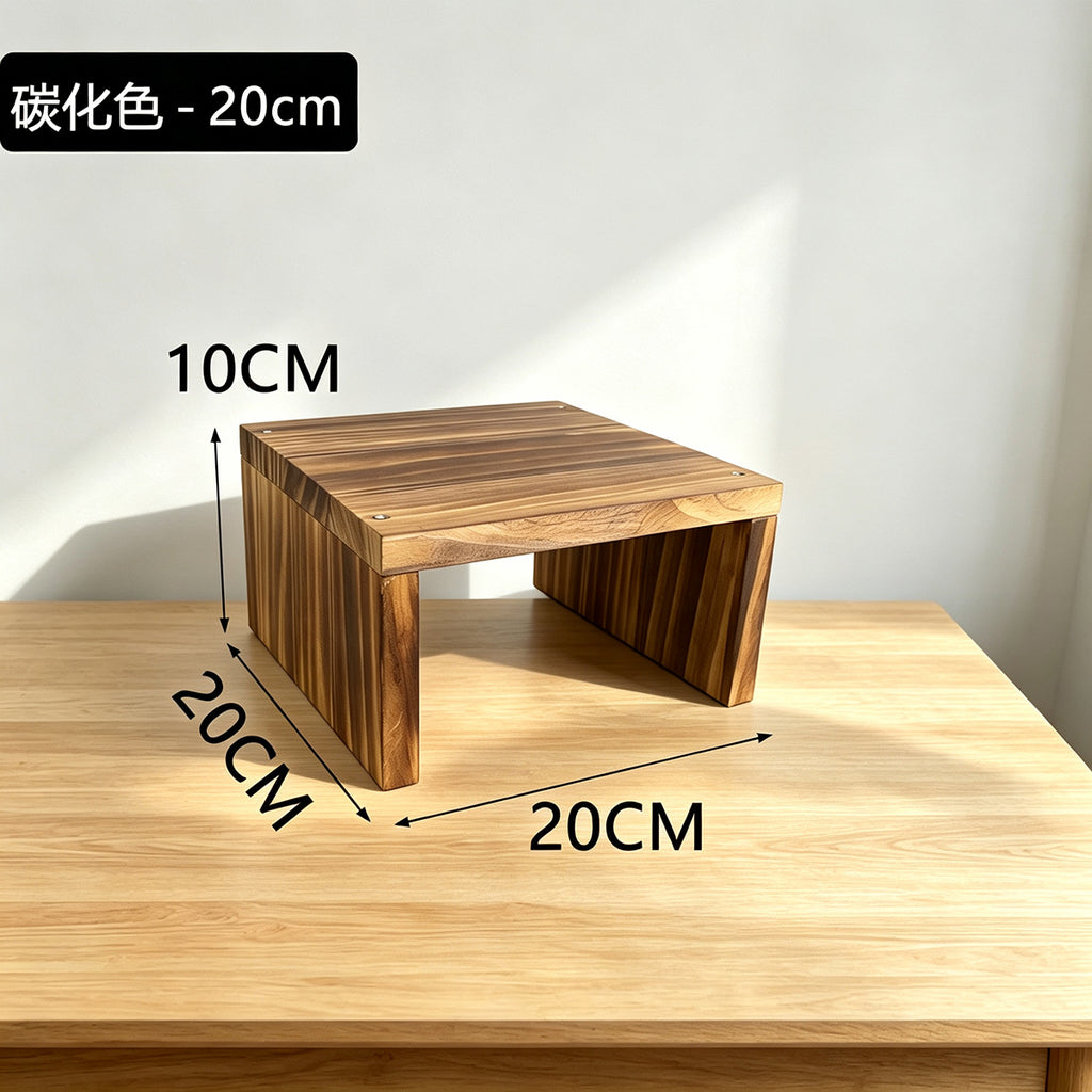 20cm宽实木多层阶梯置物架花盆绿植小花架名酒收纳陈列架展示架20cm-wide solid wood multi-tiered stepped shelving unit; plant pot and houseplant stand; fine wine storage and display rack