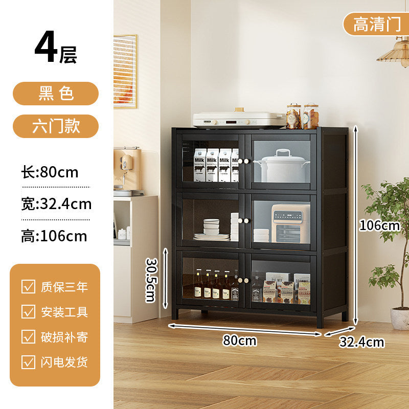餐边柜靠墙一体储物柜中古风多功能茶水柜客厅Wall-mounted sideboard with integrated storage unit – vintage-style multifunctional tea cabinet for the living room