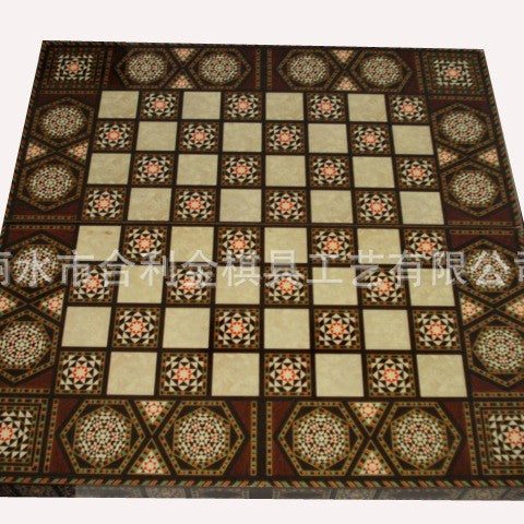阿拉伯风格双陆棋 仿古金属棋子 木制礼品双陆棋Arabic-style Backgammon, Antique-style Metal Pieces, Wooden Gift Backgammon Set
