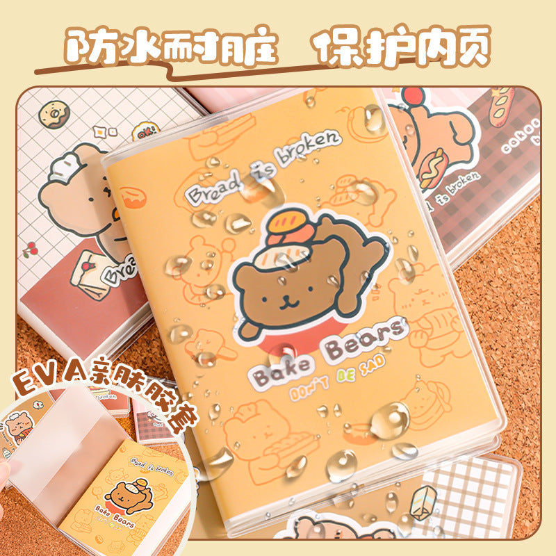 卡皮巴拉熊猫可爱A7胶套本迷你口袋本便携记事本少女心高颜值本子Capybara Panda Cute A7 Rubber-Covered Notebook, Mini Pocket Notebook, Portable Notepad, Girly and Stylish Notebook