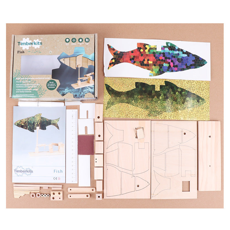 TK立体组装拼搭玩具小鱼模型孩子DIY玩具9岁以上玩具TK 3D Assembly Toy: Little Fish Model – DIY Toy for Children Aged 9 and Over