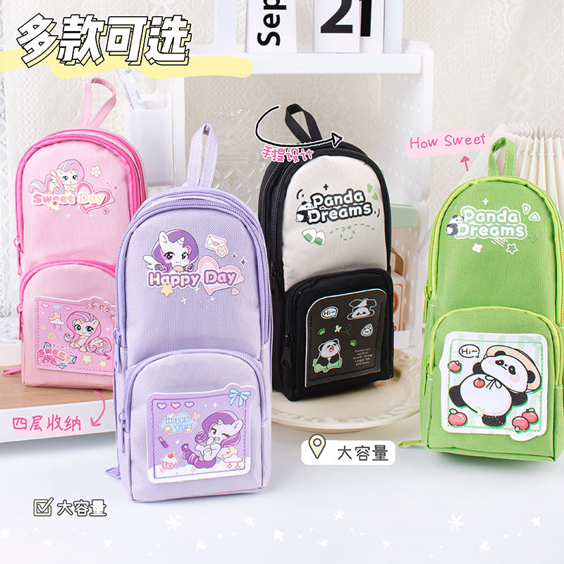 儿童笔袋4层大容量文具设计感小学生文具袋多层收纳袋子Children's Pencil Case: 4-Compartment, Large-Capacity, Stylish Design, Elementary School Student Stationery Bag, Multi-Compartment Storage Bag