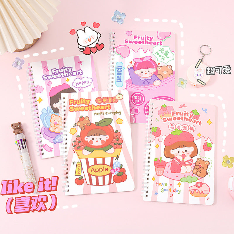 魔卡A5线圈本线圈横线本卡通学生文具记事本笔记本商务礼品活页 Magic Card A5 Spiral Notebook, Horizontal-Line Spiral Notebook, Cartoon-Themed Student Stationery, Notepad, Notebook, Business Gift, Loose-Leaf