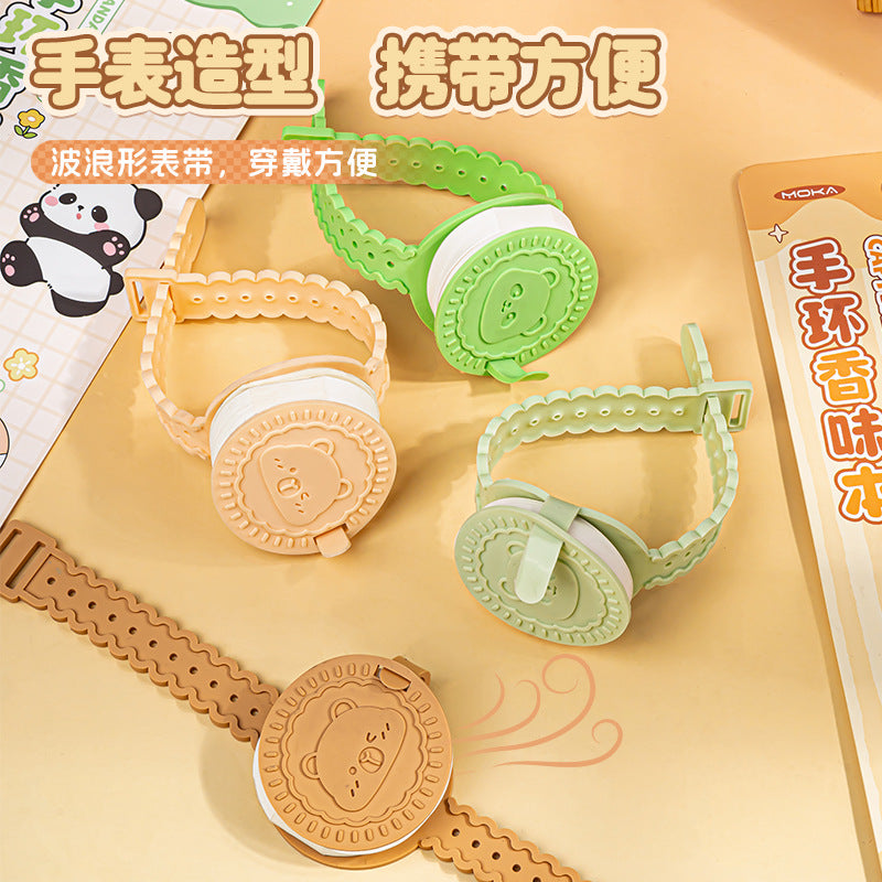 创意儿童手环香味便签空白小本子卡皮巴拉记事本便签本可撕Creative Kids' Wristband-Scented Sticky Notes, Blank Notebook, Capybara-Themed Notepad, Tear-Off Sticky Notes