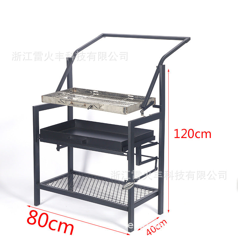 新款定制户外庭院烤肉架手动翻转便携烧烤炉New Customised Outdoor Garden Barbecue: Manual-Tilt Portable Barbecue