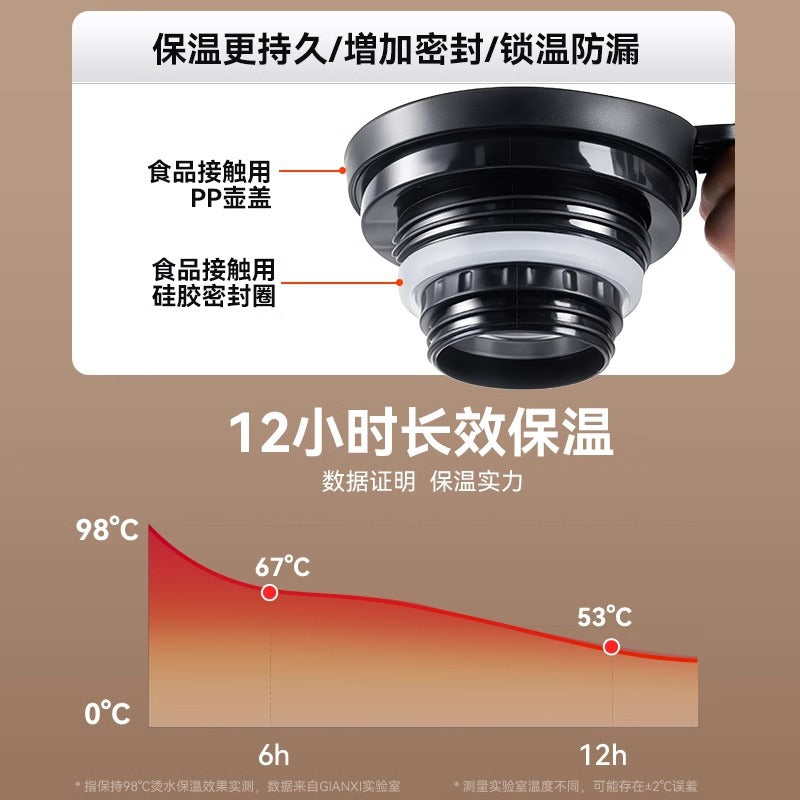 可爱卡通熊猫家用大容量保温泡茶壶 一键按压出水茶水分离焖茶壶Cute Cartoon Panda Large-Capacity Insulated Teapot for Home Use—One-Button Press to Pour, Tea-Water Separation, Steeping Teapot