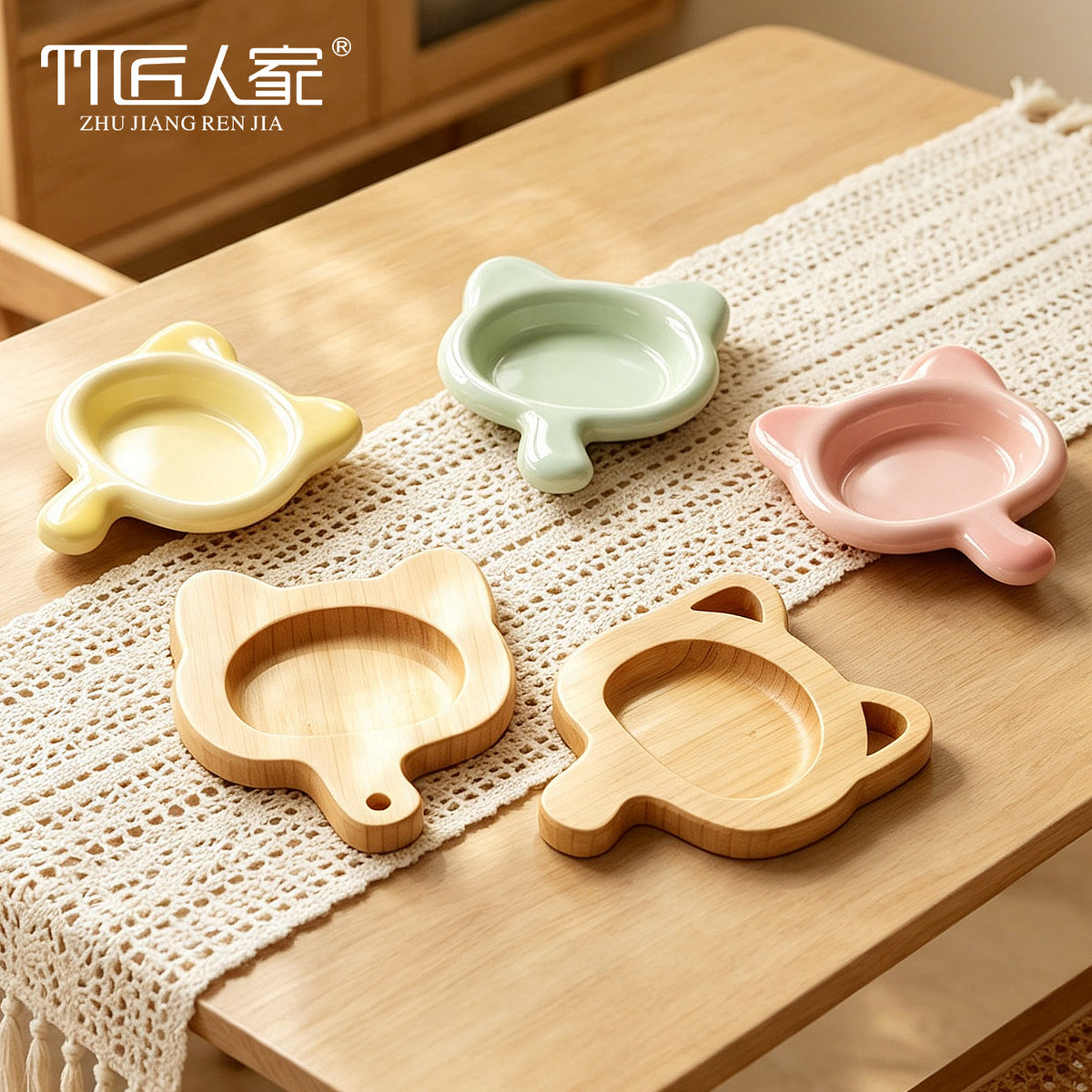 楠竹猫耳碗架多巴胺手柄猫碗高颜值护颈防打翻猫咪食盆幼猫饮水碗Nan Zhu Cat Ear Bowl Stand with Dopamine Handle – Stylish Cat Bowl with Neck Protection and Anti-Tip Design for Kittens and Kitten Water Bowls