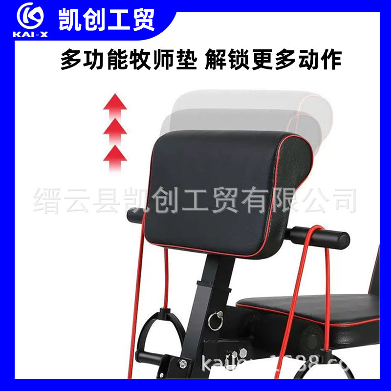 跨境热销哑铃凳举重床家用健身器材多功能辅助器仰卧板健身椅厂家Manufacturer of best-selling cross-border dumbbell benches, weight benches, home gym equipment, multi-functional training aids, abdominal benches and fitness chairs