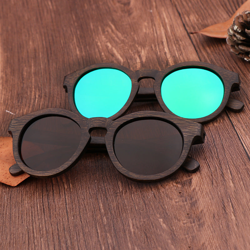 复古竹木太阳眼镜Vintage bamboo and wood sunglasses