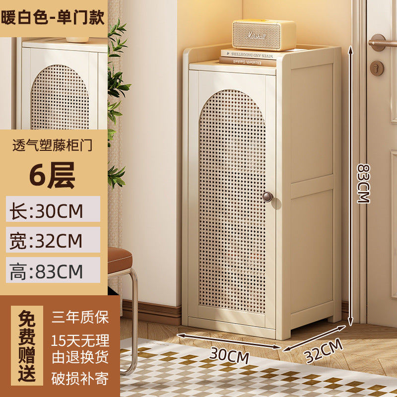 鞋架小窄门口防尘宿舍小型收纳出租房用入户简易带门鞋柜新款Shoe rack for narrow doorways, dust-proof, for student accommodation, compact storage, for rented flats – new model of simple entryway shoe cupboard with door