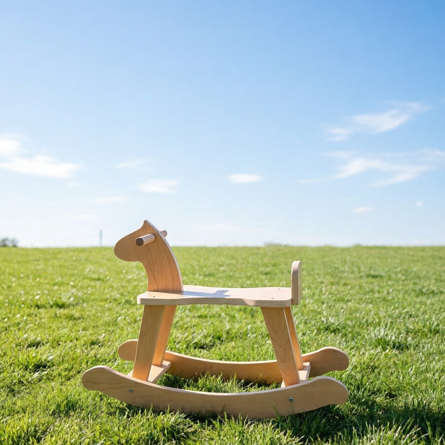 实木摇摇马木马儿童男童女童前后摇防倾倒摇摇马环保杨木Solid Wood Rocking Horse for Children (Boys and Girls) – Forwards and Backwards Rocking, Anti-tip Design, Eco-friendly Poplar Wood