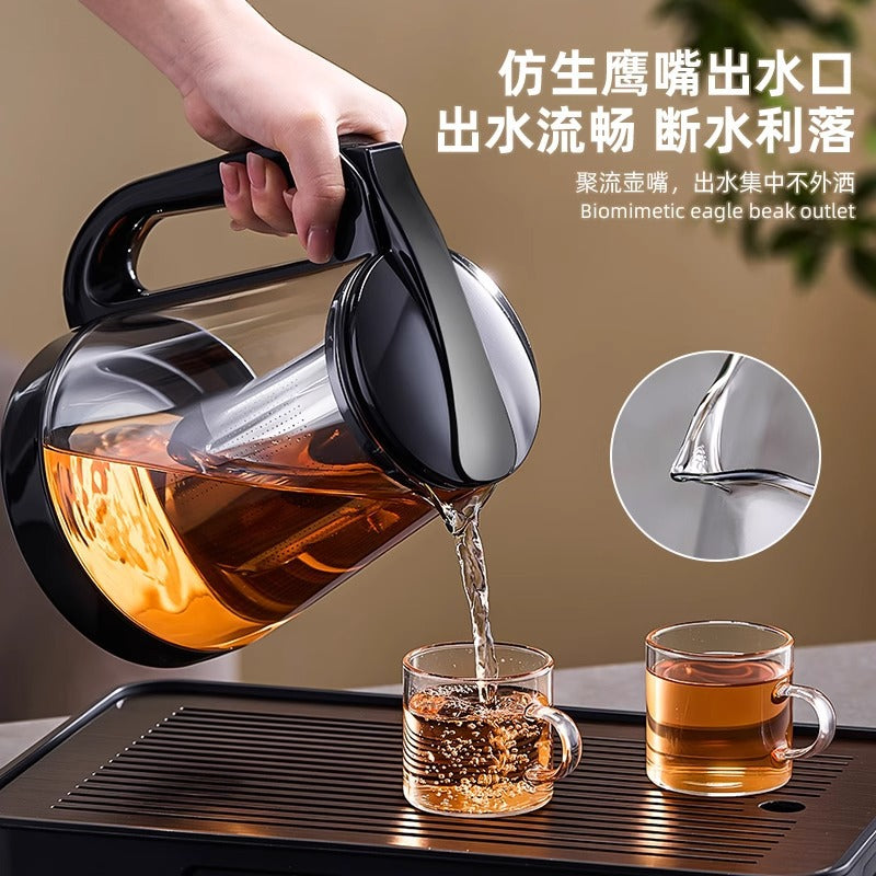 冷水壶大容量冰镇水果冷泡茶壶过滤凉水壶耐高温玻璃凉水杯Large-Capacity Water Pitcher for Chilled Fruit Cold-Brew Tea, Filtered Water Pitcher, Heat-Resistant Glass Water Cup