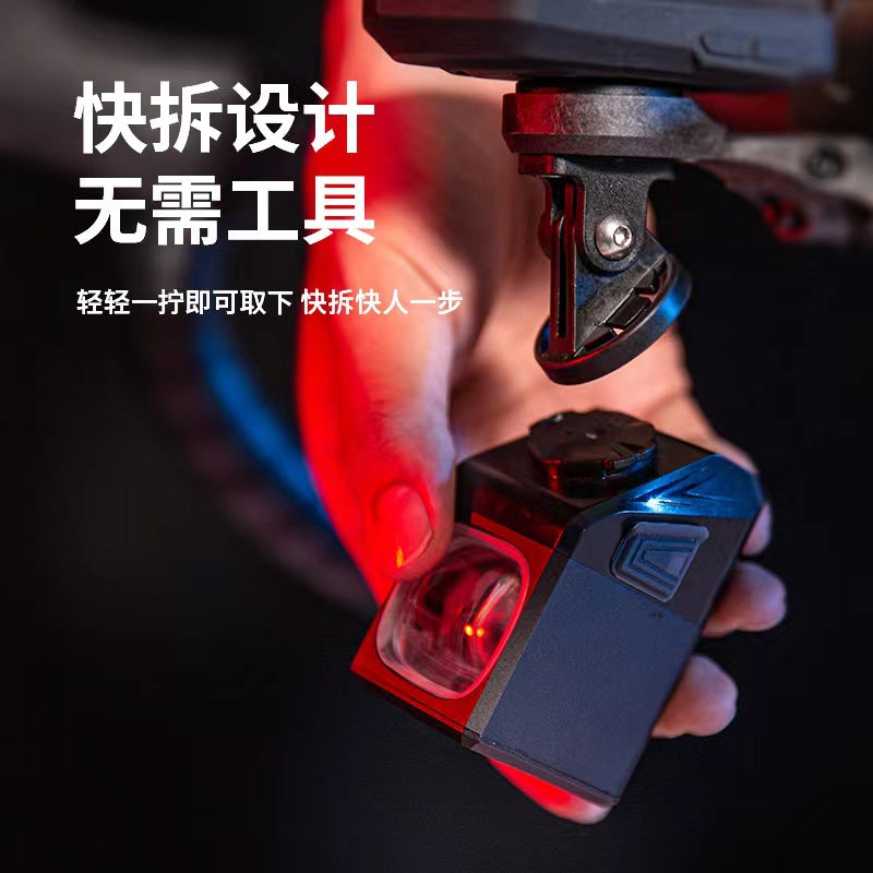 源头工厂吊装截止性铝合金德规遥控远近光骑行快拆自行车前灯Factory-direct, mountable, waterproof aluminium alloy, German-standard, remote-controlled, high/low beam, quick-release bicycle front light