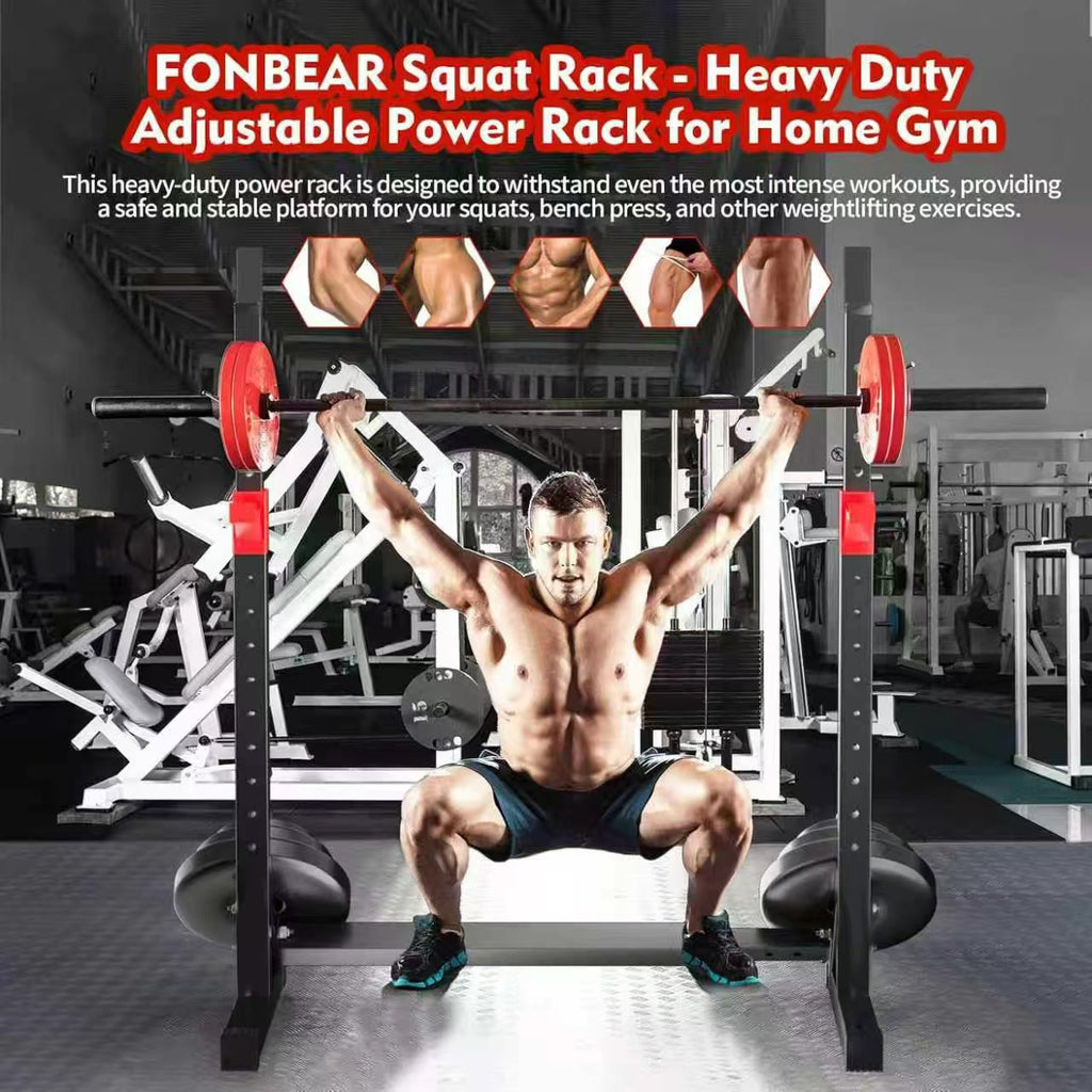 多功能深蹲架卧推架家用健身举重床机杠铃架子支架器材室内Multifunctional squat rack and bench press rack – home gym weightlifting bench, machine, barbell rack and stand – indoor fitness equipment