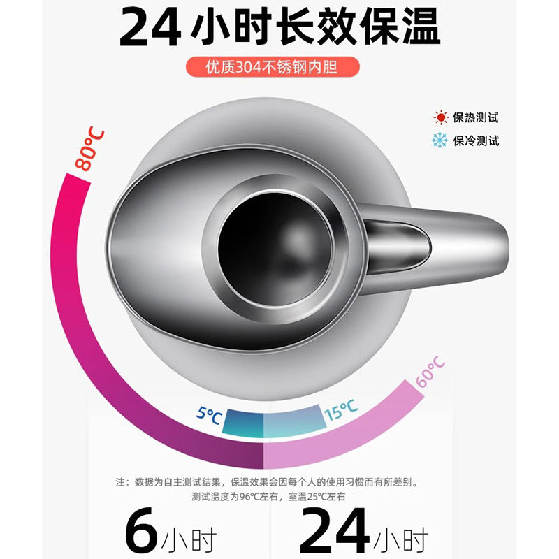 欧式2升商用不锈钢保温壶 家用热水瓶大容量保温瓶暖水壶开水瓶2-Liter Stainless Steel Thermos, Large-Capacity Household Thermos, Insulated Water Bottle, Hot Water Bottle