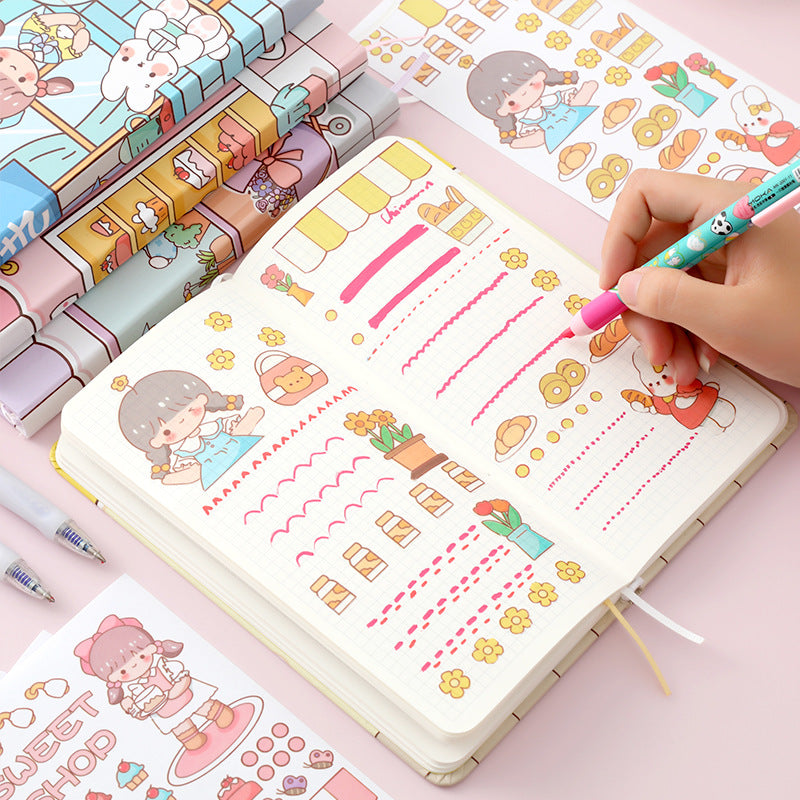 MOKA魔卡week本手帐本新款可爱笔记简约少女心ins高颜值记录本 MOKA Magic Card Weekly Planner: New Cute, Minimalist, Girly, and Stylish Notebook