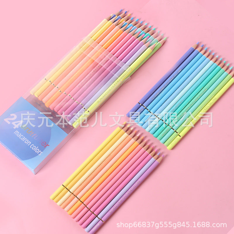 brutfuner 新品 12.24色马卡龙油性彩铅绘画涂鸦brutfuner New Release: 12.24-colour Macaron Oil-Based Coloured Pencils for Drawing and Sketching