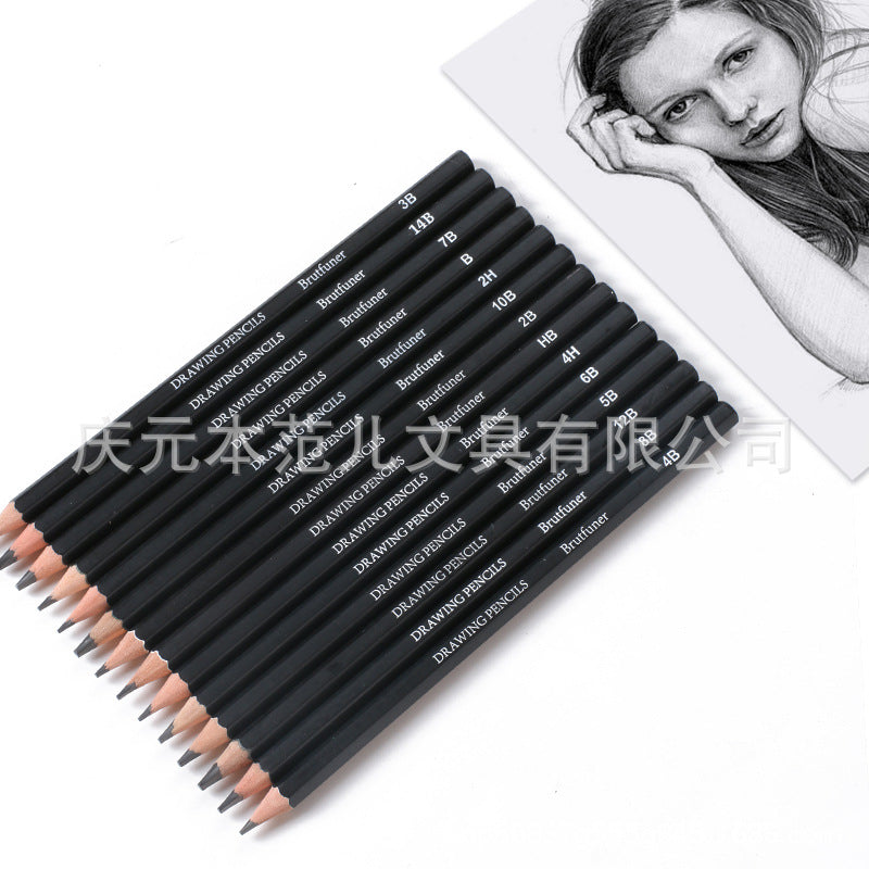 14支素描新品14B12B10B绘画入门初学者14 new charcoal pencils: 14B, 12B, 10B – for beginners in drawing