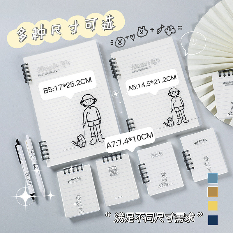 MOKA魔卡活页本可拆卸卡通b5外壳高颜值不硌手线圈本a5活页夹塑料MOKA Magic Card Ring Binder: Detachable Cartoon-Printed B5 Cover, Stylish and Comfortable to Hold, Spiral-Bound A5 Ring Binder, Plastic