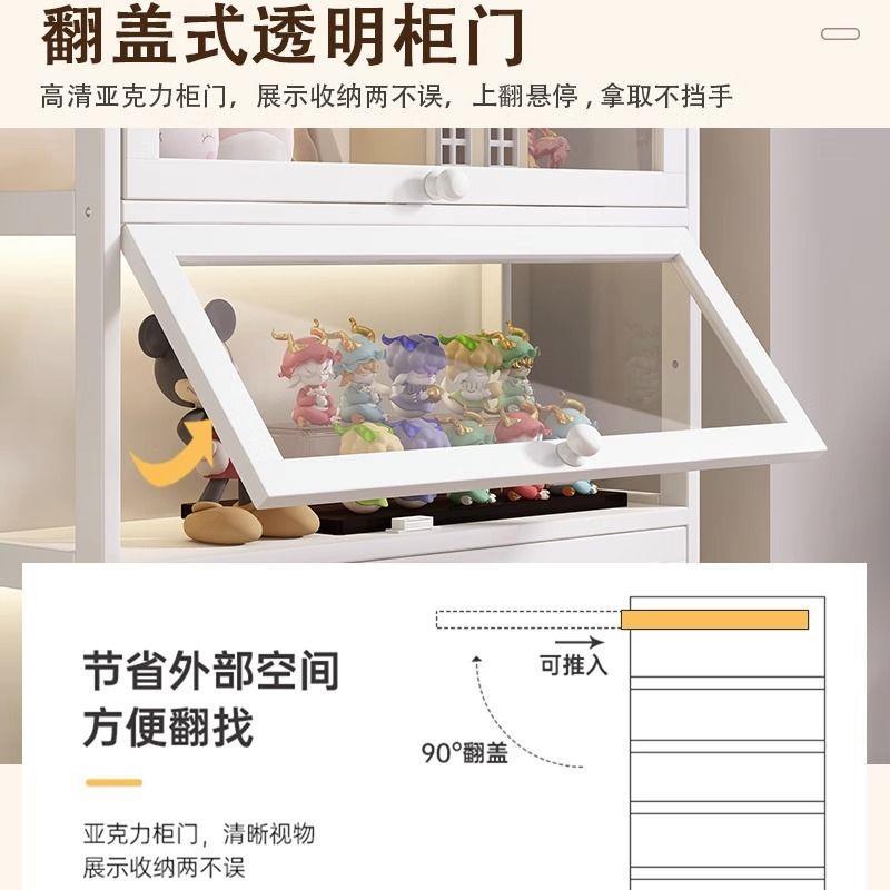 书柜透明亚克力展示柜书架窄柜置物收纳架落地置物柜客厅防尘书柜Bookcase, transparent acrylic display cabinet, narrow bookcase, storage rack, floor-standing storage unit, living room dust-proof bookcase