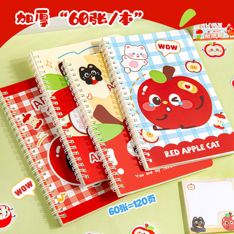 可爱猫咪活页本a5高颜值线圈本记事本可拆卸小学生笔记本 Cute Cat A5 Ring-Bound Notebook—Stylish, Removable Pages, Perfect for Elementary School Students