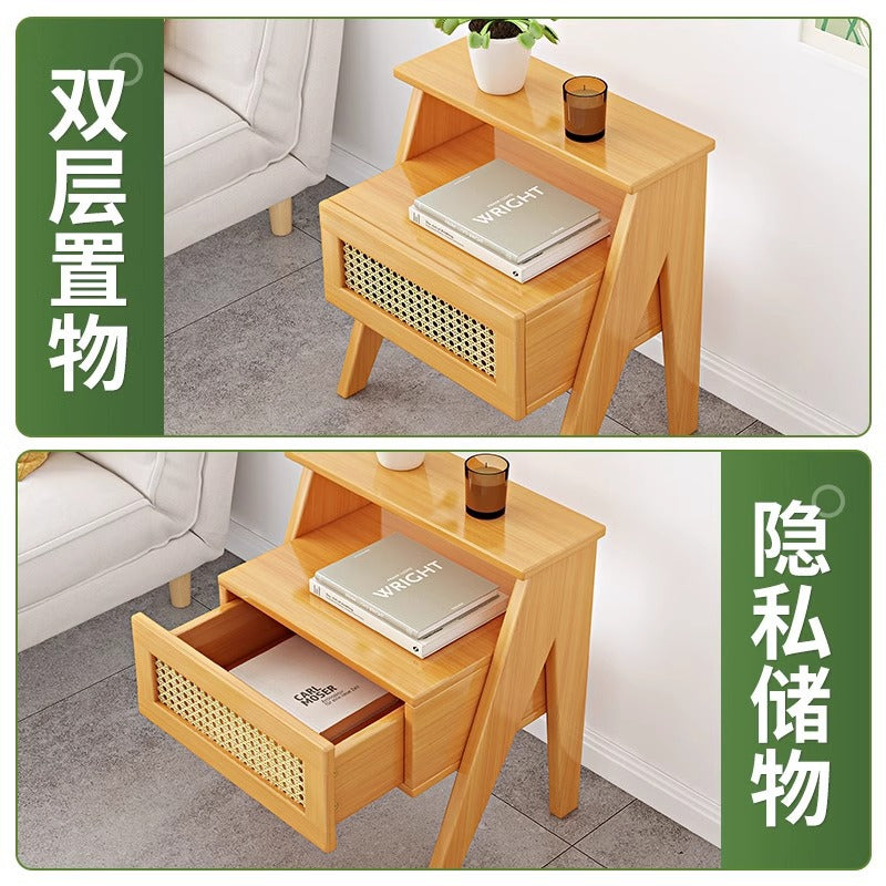 订制床头柜简约现代简易小型家用收纳小柜子储物柜置物架卧室出租Bespoke bedside table: minimalist, modern, compact, small home storage cabinet, storage unit, shelving unit for the bedroom – ideal for rented accommodation