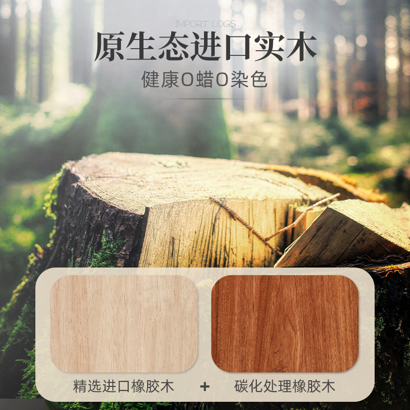 家逸棋盘格料理板（椭圆）KAYI Cutting Board Oak Chopping Board Serving Board Checkerboard Solid Wood Large Size